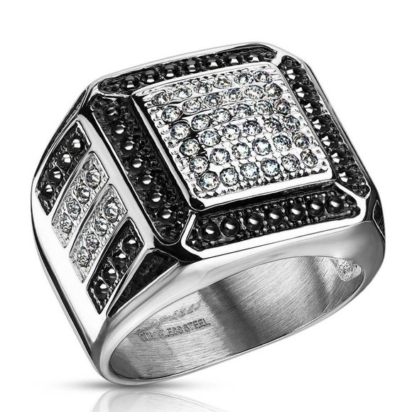 New stainless steel cz ring size 12 - Picture 1 of 6